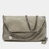 Coupon 🎁 Stella McCartney Grey Faux Leather Falabella Flap Shoulder Bag For 👩 Women 😀
