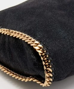 Best deal 🧨 Stella McCartney Black Faux Leather Small Falabella Tote For 👩 Women 🌟 -Stella McCartney Shop luxury women stella mccartney used handbags p653213 004