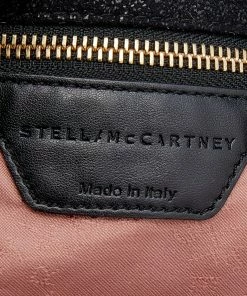 Best deal 🧨 Stella McCartney Black Faux Leather Small Falabella Tote For 👩 Women 🌟 -Stella McCartney Shop luxury women stella mccartney used handbags p653213 006