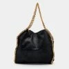 Best deal 🧨 Stella McCartney Black Faux Leather Small Falabella Tote For 👩 Women 🌟