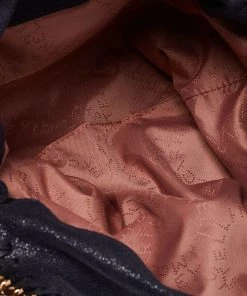 Discount 😍 Stella McCartney Navy Blue Faux Leather Mini Falabella Tote For 👩 Women ✔️ -Stella McCartney Shop luxury women stella mccartney used handbags p654764 005