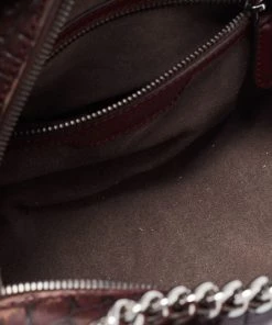 Deals ✔️ Stella McCartney Burgundy Faux Leather Falabella Box Top Handle Bag For 👩 Women 🥰 -Stella McCartney Shop luxury women stella mccartney used handbags p654795 007