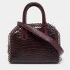 Deals ✔️ Stella McCartney Burgundy Faux Leather Falabella Box Top Handle Bag For 👩 Women 🥰 -Stella McCartney Shop luxury women stella mccartney used handbags p654795 015