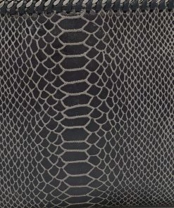 Deals 😉 Stella McCartney Grey Python Embossed Falabella Clutch For 👩 Women 😍 -Stella McCartney Shop luxury women stella mccartney used handbags p658171 005