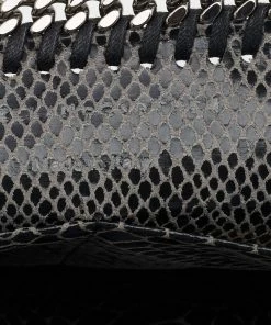 Deals 😉 Stella McCartney Grey Python Embossed Falabella Clutch For 👩 Women 😍 -Stella McCartney Shop luxury women stella mccartney used handbags p658171 009