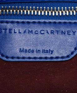 Promo 😀 Stella McCartney Blue Quilted Faux Suede Medium Beckett Chain Bag For 👩 Women 🛒 -Stella McCartney Shop luxury women stella mccartney used handbags p662544 012