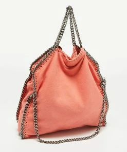Best deal ⌛ Stella McCartney Carrot Orange Faux Suede Small Falabella Tote For 👩 Women 🎉 -Stella McCartney Shop luxury women stella mccartney used handbags p666231 003
