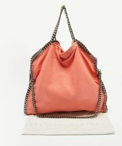 Best deal ⌛ Stella McCartney Carrot Orange Faux Suede Small Falabella Tote For 👩 Women 🎉 -Stella McCartney Shop luxury women stella mccartney used handbags p666231 004