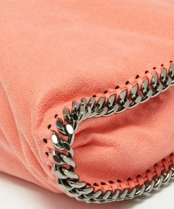 Best deal ⌛ Stella McCartney Carrot Orange Faux Suede Small Falabella Tote For 👩 Women 🎉 -Stella McCartney Shop luxury women stella mccartney used handbags p666231 008