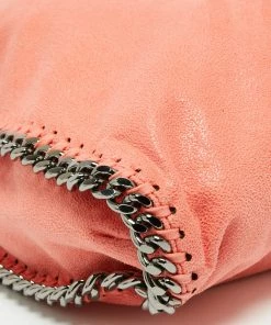 Best deal ⌛ Stella McCartney Carrot Orange Faux Suede Small Falabella Tote For 👩 Women 🎉 -Stella McCartney Shop luxury women stella mccartney used handbags p666231 009