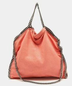 Best deal ⌛ Stella McCartney Carrot Orange Faux Suede Small Falabella Tote For 👩 Women 🎉