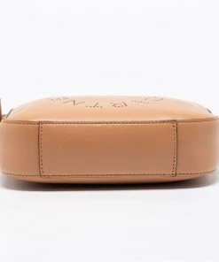 Discount 😀 Stella McCartney Brown Faux Leather Perforated Logo Mini Camera Bag For 👩 Women 💯 -Stella McCartney Shop luxury women stella mccartney used handbags p668875 006