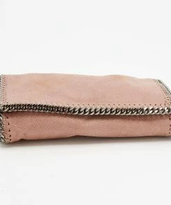 Best Pirce 🧨 Stella McCartney Pale Pink Faux Leather Falabella Flap Shoulder Bag For 👩 Women 🛒 -Stella McCartney Shop luxury women stella mccartney used handbags p669835 004