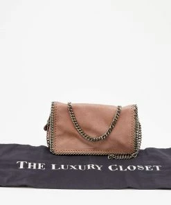 Best Pirce 🧨 Stella McCartney Pale Pink Faux Leather Falabella Flap Shoulder Bag For 👩 Women 🛒 -Stella McCartney Shop luxury women stella mccartney used handbags p669835 005