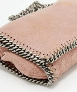 Best Pirce 🧨 Stella McCartney Pale Pink Faux Leather Falabella Flap Shoulder Bag For 👩 Women 🛒 -Stella McCartney Shop luxury women stella mccartney used handbags p669835 008