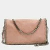 Best Pirce 🧨 Stella McCartney Pale Pink Faux Leather Falabella Flap Shoulder Bag For 👩 Women 🛒 -Stella McCartney Shop luxury women stella mccartney used handbags p669835 010