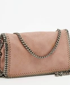 Best Pirce 🧨 Stella McCartney Pale Pink Faux Leather Falabella Flap Shoulder Bag For 👩 Women 🛒 -Stella McCartney Shop luxury women stella mccartney used handbags p669835 012