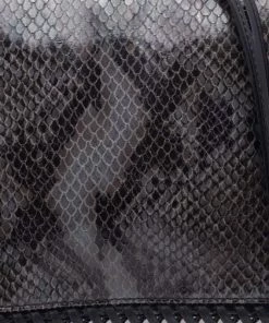 Deals 😍 Stella McCartney Grey/Black Faux Python Embossed Leather Falabella Flap Shoulder Bag For 👩 Women 🎉 -Stella McCartney Shop luxury women stella mccartney used handbags p670741 1657163807 010