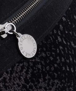 Best Sale ⭐ Stella Mccartney Black Falabella Sequin Fold-Over Clutch For 👩 Women 🌟 -Stella McCartney Shop luxury women stella mccartney used handbags p670749 009