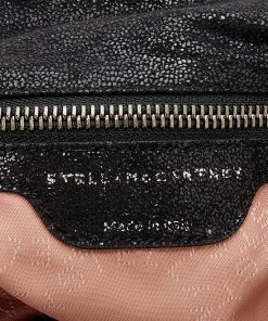 Promo 🎁 Stella McCartney Black Faux Suede Small Falabella Tote For 👩 Women 🤩 -Stella McCartney Shop luxury women stella mccartney used handbags p670751 002