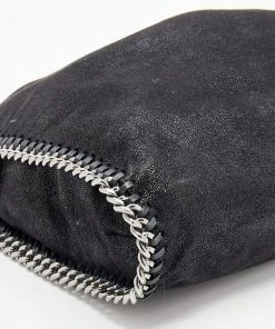 Promo 🎁 Stella McCartney Black Faux Suede Small Falabella Tote For 👩 Women 🤩 -Stella McCartney Shop luxury women stella mccartney used handbags p670751 008