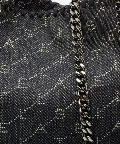 Best Pirce 🤩 Stella McCartney Blue Monogram Denim Falabella Mini Tote For 👩 Women 😍 -Stella McCartney Shop luxury women stella mccartney used handbags p672132 001