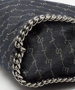 Best Pirce 🤩 Stella McCartney Blue Monogram Denim Falabella Mini Tote For 👩 Women 😍 -Stella McCartney Shop luxury women stella mccartney used handbags p672132 002