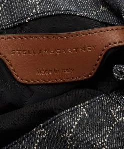 Best Pirce 🤩 Stella McCartney Blue Monogram Denim Falabella Mini Tote For 👩 Women 😍 -Stella McCartney Shop luxury women stella mccartney used handbags p672132 010