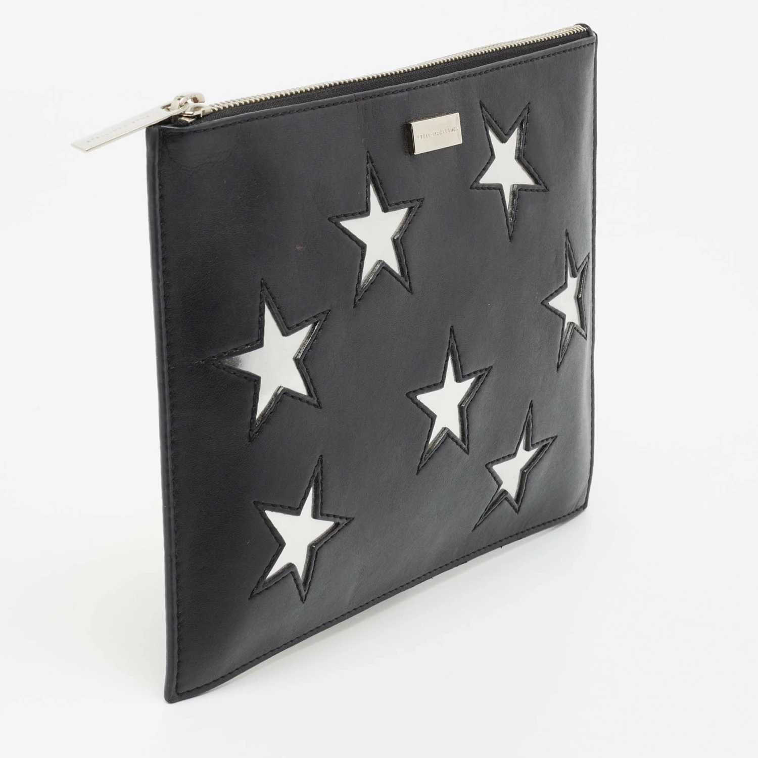 Budget ๐ Stella McCartney Black/Silver Faux Leather Cavendish Stars Clutch For ๐ฉ Women โค๏ธ 5 Budget ๐ Stella McCartney Black/Silver Faux Leather Cavendish Stars Clutch For ๐ฉ Women โค๏ธ - Image 3