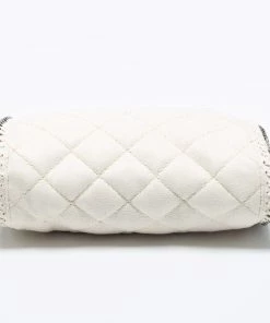 Deals 👏 Stella McCartney White Faux Suede Mini Falabella Tote For 👩 Women 🤩 -Stella McCartney Shop luxury women stella mccartney used handbags p673746 004