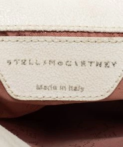 Deals 👏 Stella McCartney White Faux Suede Mini Falabella Tote For 👩 Women 🤩 -Stella McCartney Shop luxury women stella mccartney used handbags p673746 009