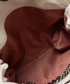 Deals 👏 Stella McCartney White Faux Suede Mini Falabella Tote For 👩 Women 🤩 -Stella McCartney Shop luxury women stella mccartney used handbags p673746 012