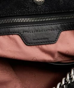 Promo 😍 Stella McCartney Black Faux Leather Falabella East West Shopper Tote For 👩 Women 😍 -Stella McCartney Shop luxury women stella mccartney used handbags p677057 010