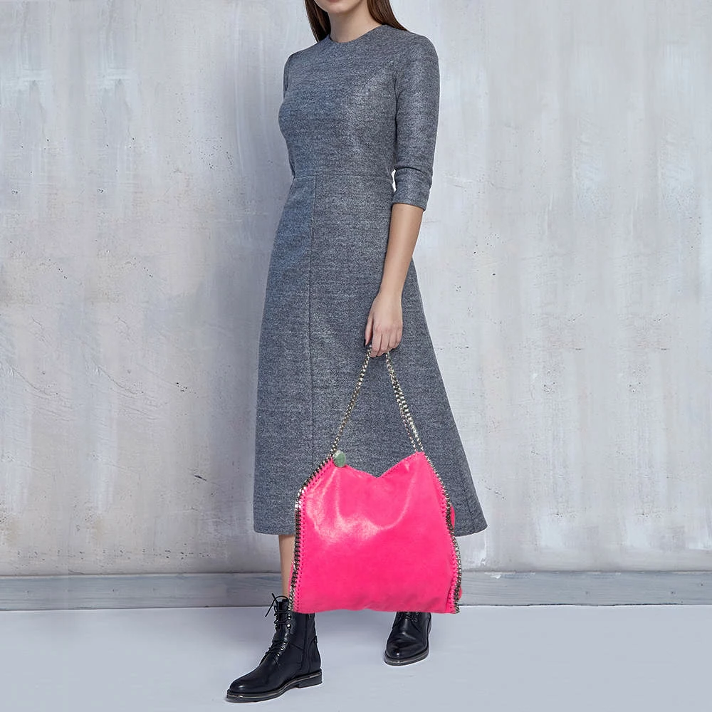 Best Sale ❤️ Stella McCartney Pink Faux Leather Small Falabella Tote For 👩 Women ✨ 4 Best Sale ❤️ Stella McCartney Pink Faux Leather Small Falabella Tote For 👩 Women ✨ - Image 2