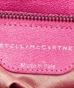 Best Sale ❤️ Stella McCartney Pink Faux Leather Small Falabella Tote For 👩 Women ✨ 24 Best Sale ❤️ Stella McCartney Pink Faux Leather Small Falabella Tote For 👩 Women ✨ -Stella McCartney Shop luxury women stella mccartney used handbags p680843 003