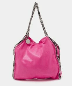 Best Sale ❤️ Stella McCartney Pink Faux Leather Small Falabella Tote For 👩 Women ✨