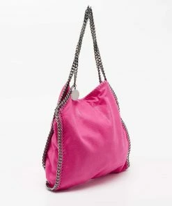 Best Sale ❤️ Stella McCartney Pink Faux Leather Small Falabella Tote For 👩 Women ✨ 17 Best Sale ❤️ Stella McCartney Pink Faux Leather Small Falabella Tote For 👩 Women ✨ -Stella McCartney Shop luxury women stella mccartney used handbags p680843 009