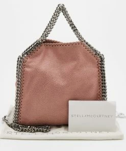 Deals ✨ Stella McCartney Dusty Pink Faux Leather Tiny Falabella Tote For 👩 Women 😉 -Stella McCartney Shop luxury women stella mccartney used handbags p681953 008