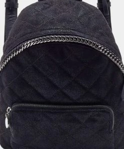 Promo 👍 Stella McCartney Black Quilted Faux Leather Mini Falabella 🎒 Backpack For 👩 Women 👏 -Stella McCartney Shop luxury women stella mccartney used handbags p685947 1660659052 013