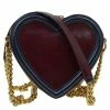 Brand new 🌟 Stella McCartney Burgundy/Black Faux Leather Sailor Heart Crossbody Bag For 👩 Women 😀