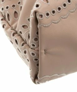 Cheap 🎉 Stella McCartney Beige Faux Leather Eyelet Noma Bucket Bag For 👩 Women 🧨 -Stella McCartney Shop luxury women stella mccartney used handbags p93577 010