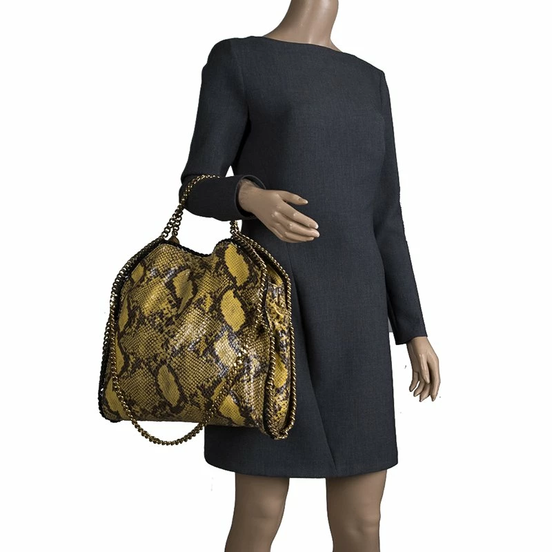 Cheap ๐คฉ Stella McCartney Yellow Faux Python Small Falabella Tote For ๐ฉ Women ๐คฉ 4 Cheap ๐คฉ Stella McCartney Yellow Faux Python Small Falabella Tote For ๐ฉ Women ๐คฉ - Image 2