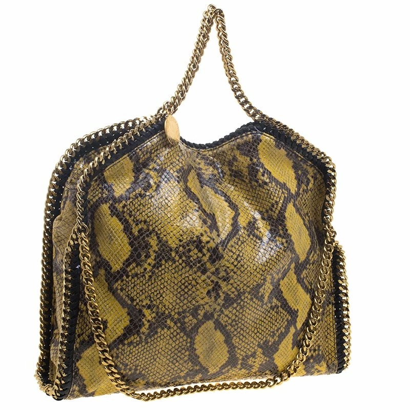 Cheap ๐คฉ Stella McCartney Yellow Faux Python Small Falabella Tote For ๐ฉ Women ๐คฉ 5 Cheap ๐คฉ Stella McCartney Yellow Faux Python Small Falabella Tote For ๐ฉ Women ๐คฉ - Image 3