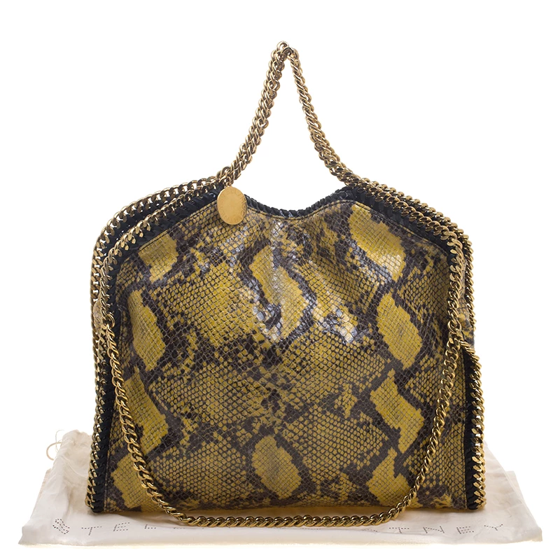 Cheap ๐คฉ Stella McCartney Yellow Faux Python Small Falabella Tote For ๐ฉ Women ๐คฉ 12 Cheap ๐คฉ Stella McCartney Yellow Faux Python Small Falabella Tote For ๐ฉ Women ๐คฉ - Image 10