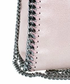 Wholesale ⌛ Stella McCartney Metallic Pink Faux Leather Mini Falabella Tote Bag For 👩 Women 🔥 -Stella McCartney Shop luxury women stella mccartney used handbags p96448 010