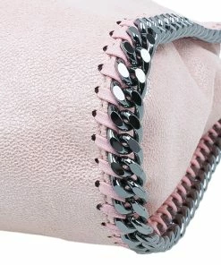 Wholesale ⌛ Stella McCartney Metallic Pink Faux Leather Mini Falabella Tote Bag For 👩 Women 🔥 -Stella McCartney Shop luxury women stella mccartney used handbags p96448 011