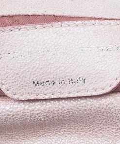 Wholesale ⌛ Stella McCartney Metallic Pink Faux Leather Mini Falabella Tote Bag For 👩 Women 🔥 -Stella McCartney Shop luxury women stella mccartney used handbags p96448 014