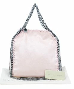 Wholesale ⌛ Stella McCartney Metallic Pink Faux Leather Mini Falabella Tote Bag For 👩 Women 🔥 -Stella McCartney Shop luxury women stella mccartney used handbags p96448 016