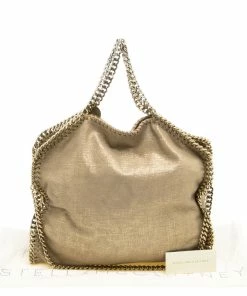 Hot Sale ✔️ Stella McCartney Gold Faux Leather Falabella Tote For 👩 Women 🎉 -Stella McCartney Shop luxury women stella mccartney used handbags p96915 009