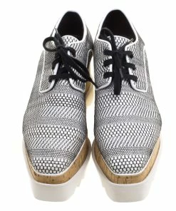 Buy 🔔 Stella McCartney Woven Faux Leather Elyse Platform Brogues Size 39 For 👩 Women ⌛ -Stella McCartney Shop luxury women stella mccartney used shoes p112619 003